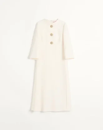 Rochie midi din crep couture