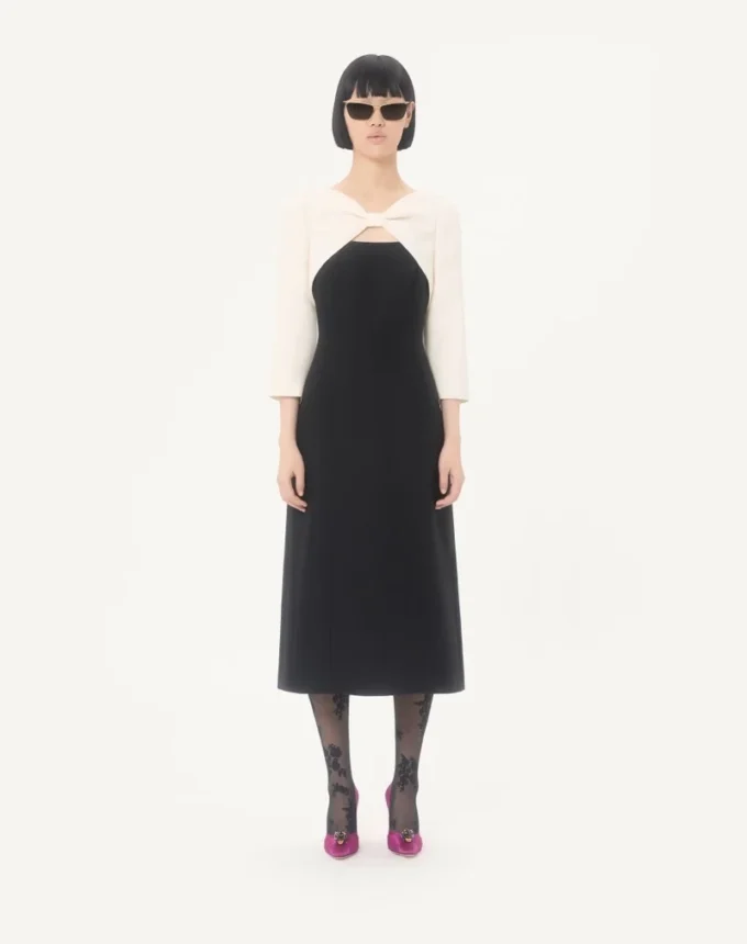 Rochie midi din crep couture Rochie midi din crep couture