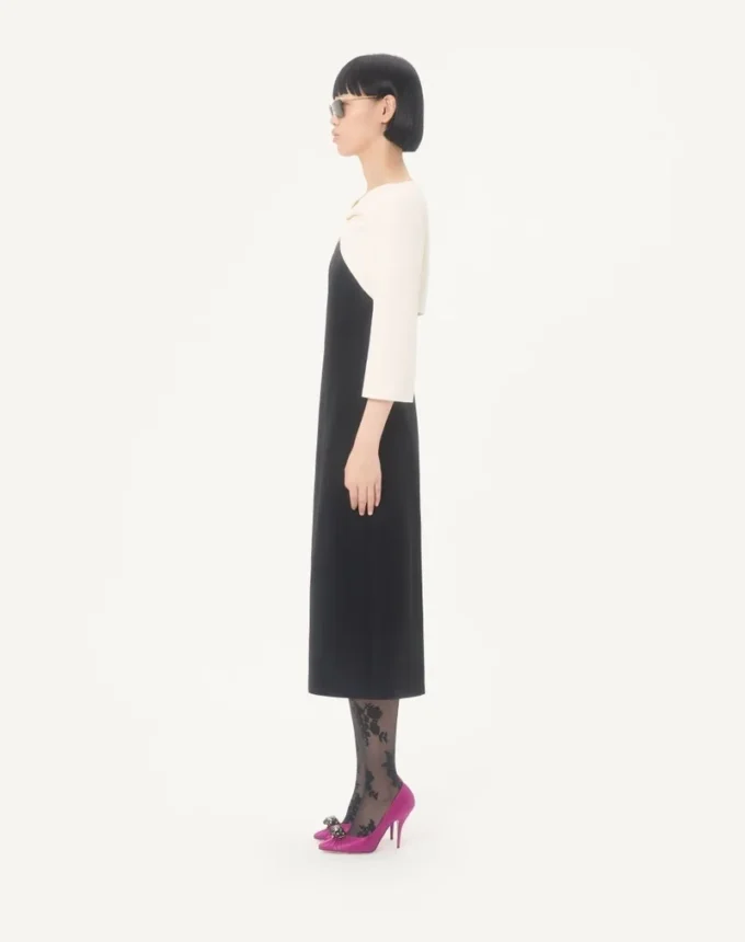 Rochie midi din crep couture Rochie midi din crep couture