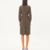Rochie midi din crep de Chine cu imprimeu Petit Charles Rochie midi din crep de Chine cu imprimeu Petit Charles