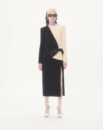 Rochie midi din crep de lână