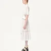 Rochie midi din muselină de bumbac Rochie midi din muselină de bumbac