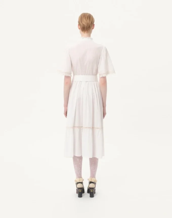 Rochie midi din muselină de bumbac Rochie midi din muselină de bumbac