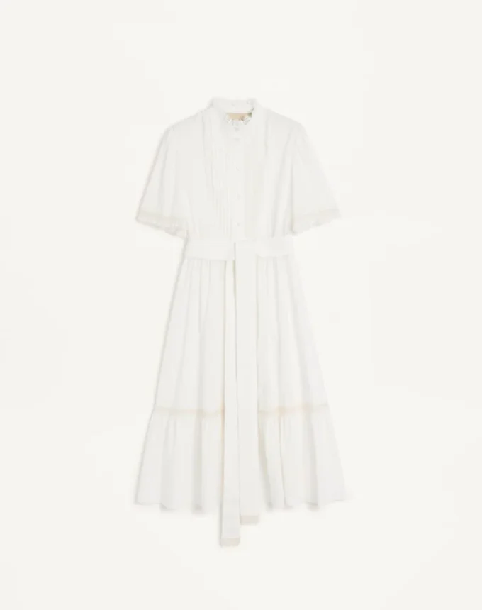 Rochie midi din muselină de bumbac Rochie midi din muselină de bumbac
