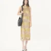 Rochie midi din tul brodat Illusione Rochie midi din tul brodat Illusione