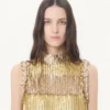 Rochie midi din tul brodat Illusione Rochie midi din tul brodat Illusione