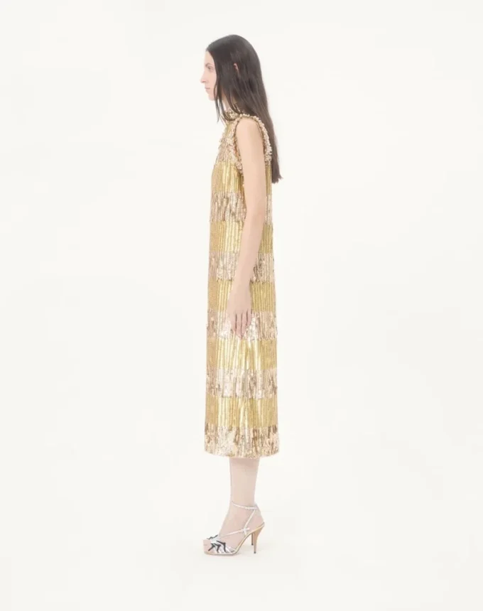 Rochie midi din tul brodat Illusione Rochie midi din tul brodat Illusione