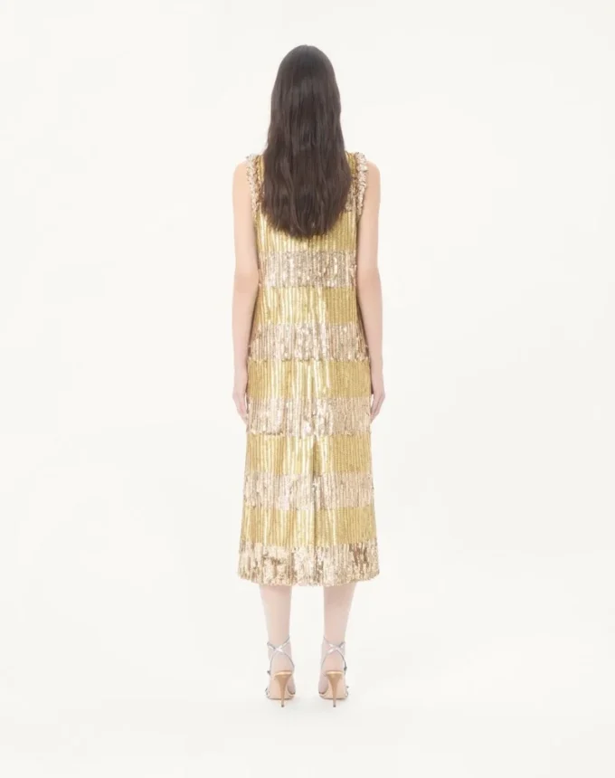 Rochie midi din tul brodat Illusione Rochie midi din tul brodat Illusione