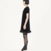 Rochie scurtă din catifea sablé brodată Rochie scurtă din catifea sablé brodată