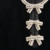Rochie scurtă din catifea sablé brodată Rochie scurtă din catifea sablé brodată