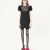 Rochie scurtă din crep brodat Couture Rochie scurtă din crep brodat Couture