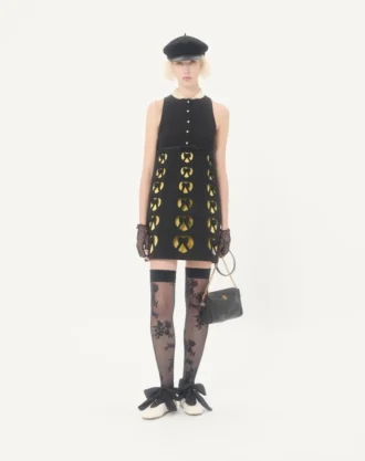 Rochie scurtă din crep brodat Couture Rochie scurtă din crep brodat Couture