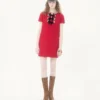 Rochie scurtă din crep brodat Couture Rochie scurtă din crep brodat Couture