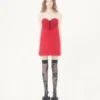 Rochie scurtă din crep brodat Couture Rochie scurtă din crep brodat Couture