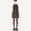 Rochie scurtă din crep brodat Couture Rochie scurtă din crep brodat Couture