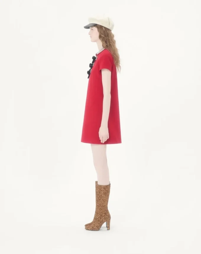 Rochie scurtă din crep brodat Couture Rochie scurtă din crep brodat Couture