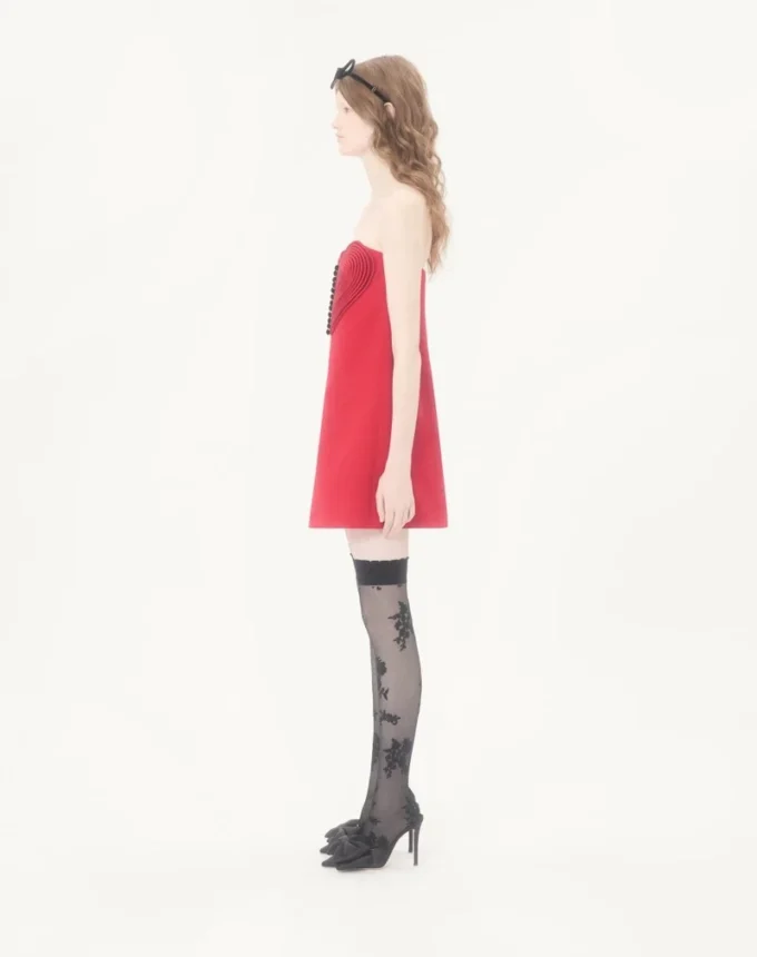 Rochie scurtă din crep brodat Couture Rochie scurtă din crep brodat Couture