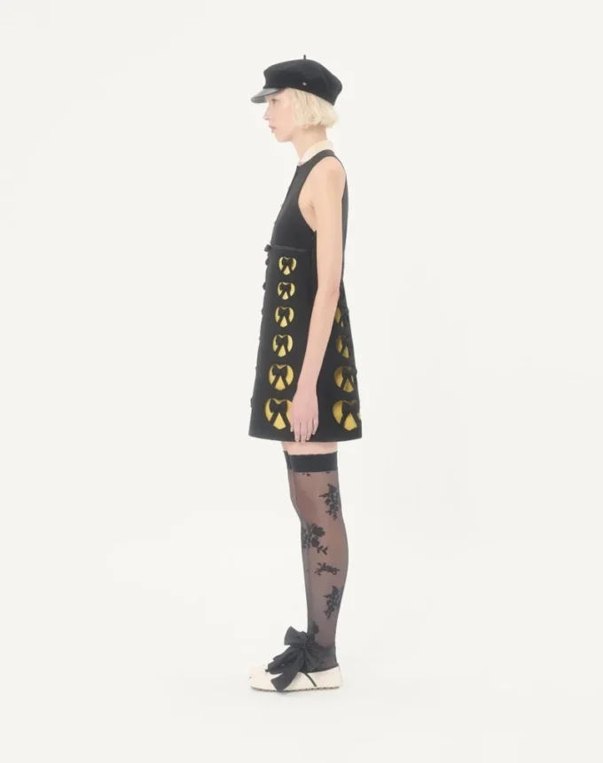 Rochie scurtă din crep brodat Couture Rochie scurtă din crep brodat Couture