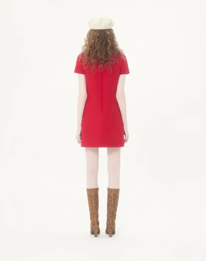 Rochie scurtă din crep brodat Couture Rochie scurtă din crep brodat Couture
