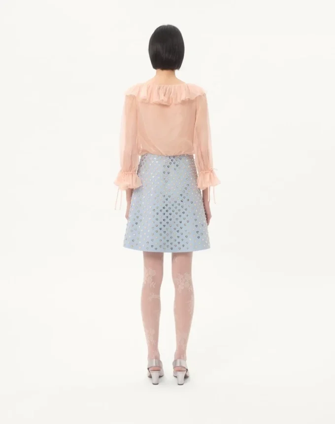 Rochie scurtă din crep brodat Couture Rochie scurtă din crep brodat Couture