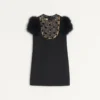 Rochie scurtă din crep brodat Couture Rochie scurtă din crep brodat Couture