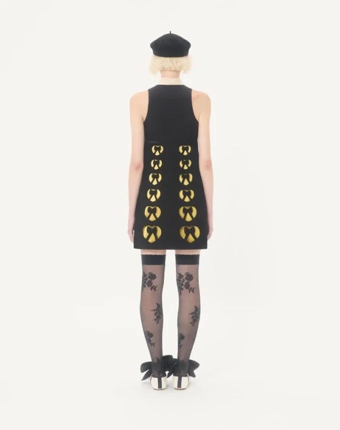 Rochie scurtă din crep brodat Couture Rochie scurtă din crep brodat Couture