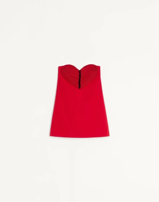 Rochie scurtă din crep brodat Couture Rochie scurtă din crep brodat Couture