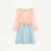 Rochie scurtă din crep brodat Couture Rochie scurtă din crep brodat Couture