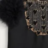 Rochie scurtă din crep brodat Couture Rochie scurtă din crep brodat Couture
