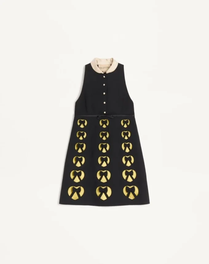 Rochie scurtă din crep brodat Couture Rochie scurtă din crep brodat Couture