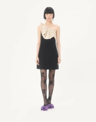 Rochie scurtă din crep couture