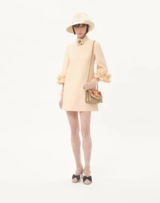 Rochie scurtă din crep couture