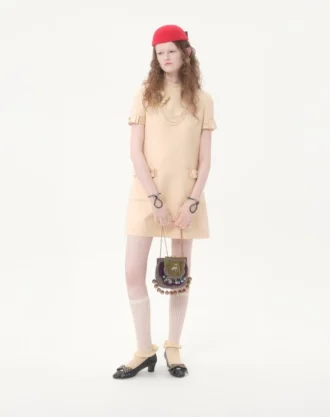 Rochie scurtă din crep couture