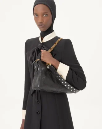 Rochie scurtă din crep couture