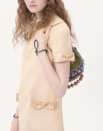 Rochie scurtă din crep couture
