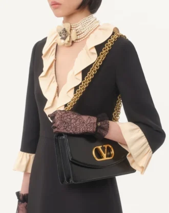 Rochie scurtă din crep couture