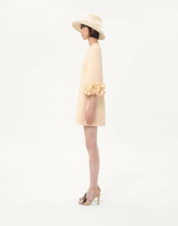 Rochie scurtă din crep couture
