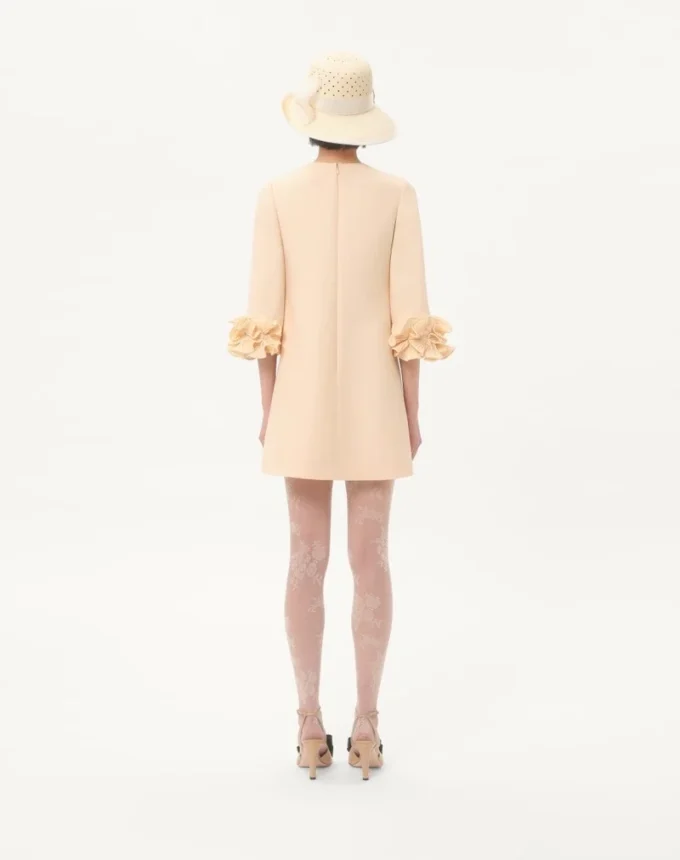 Rochie scurtă din crep couture