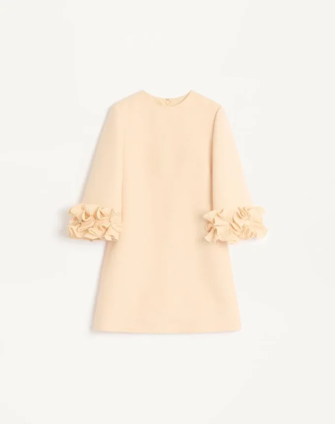 Rochie scurtă din crep couture