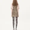Rochie scurtă din crep couture cu imprimeu animalier Rochie scurtă din crep couture cu imprimeu animalier