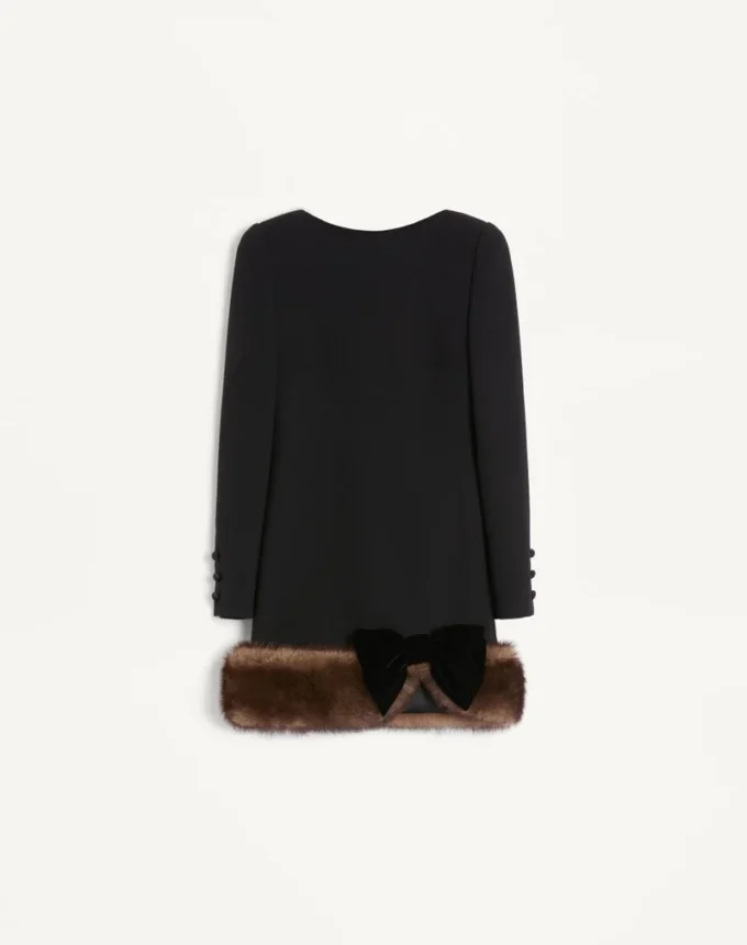 Rochie scurtă din crep de lână Rochie scurtă din crep de lână