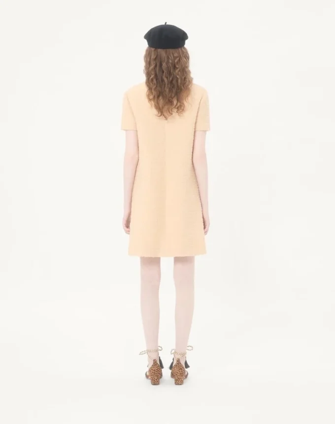 Rochie scurtă din lână cretă Rochie scurtă din lână cretă