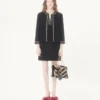 Rochie scurtă din tweed Canestrello brodat Rochie scurtă din tweed Canestrello brodat