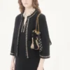 Rochie scurtă din tweed Canestrello brodat Rochie scurtă din tweed Canestrello brodat