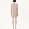 Rochie scurtă din tweed cu panglici brodate Rochie scurtă din tweed cu panglici brodate