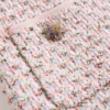 Rochie scurtă din tweed cu panglici brodate Rochie scurtă din tweed cu panglici brodate