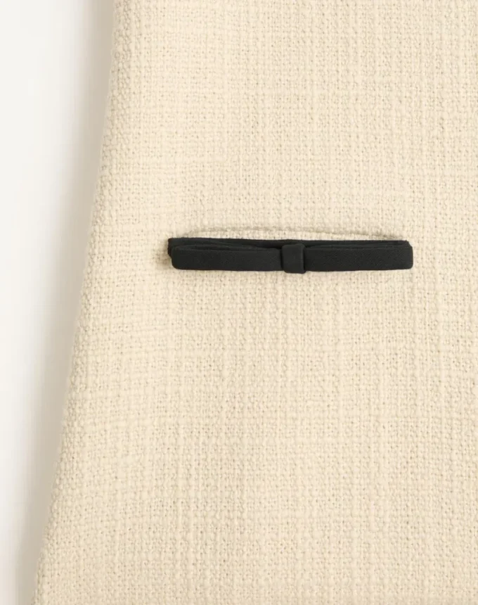 Rochie scurtă din tweed de lână simplu Rochie scurtă din tweed de lână simplu