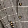 Sacou din lână cu două rânduri de nasturi și model în carouri Valentino