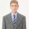 Sacou din lână mouliné cu un singur rând de nasturi Valentino