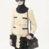 Sacou din lână tweed simplu Sacou din lână tweed simplu